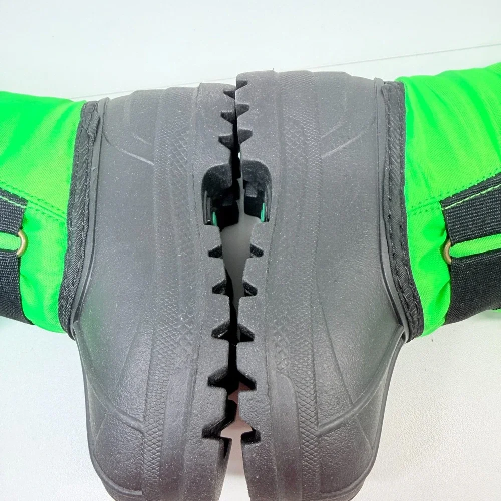 Polo Ralph Lauren Whistler Snow Boots Kids Size 4 Neon Green Winter Outdoor
